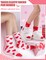 Fuzzy Socks for Women Galentines Day Gifts Fluffy Warm Cozy Winter Slipper Thick Crew Fleece Comfy Sleep Plush Heart Socks 5 Pairs Stocking Stuffers (Red/White Love,M)